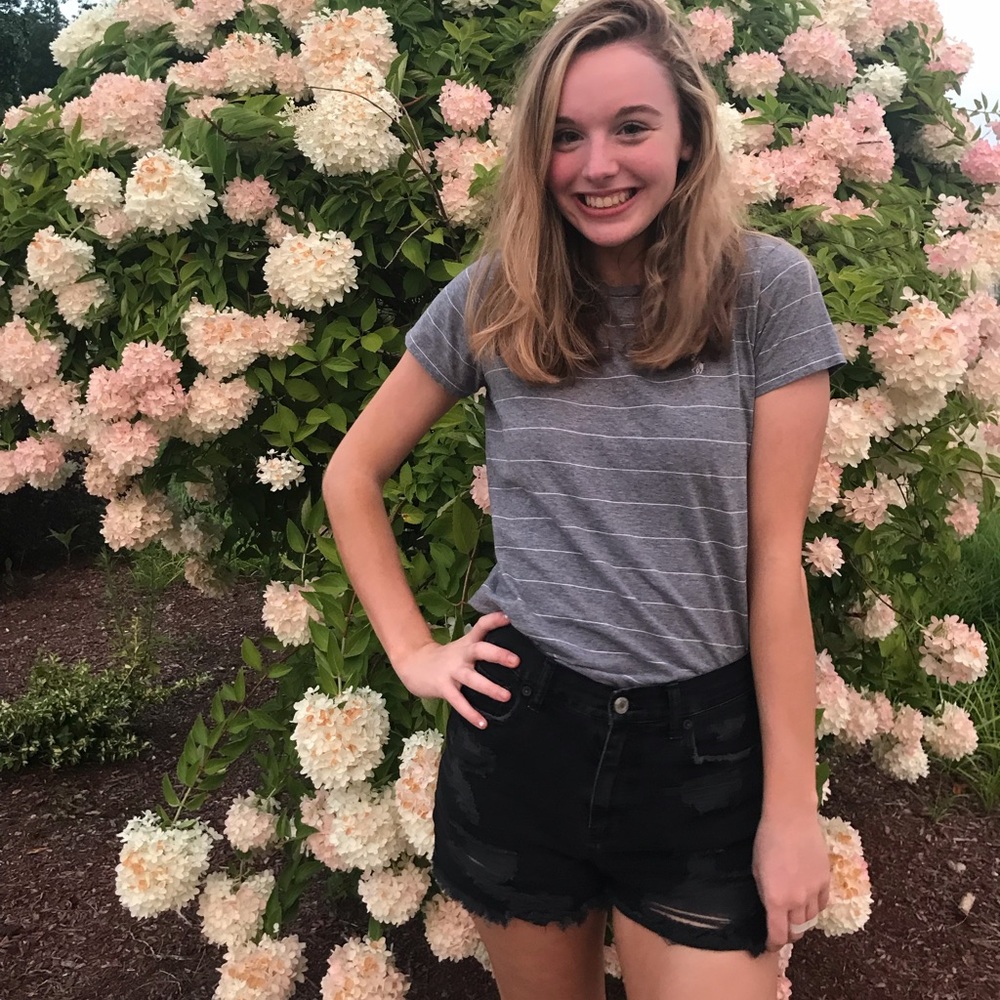 Gray striped shirt